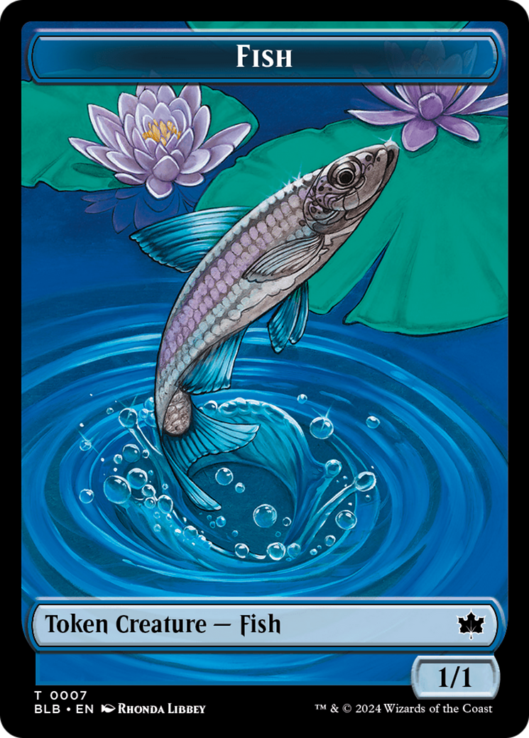 Fish // Tender Wildguide Double-Sided Token [Bloomburrow Tokens]