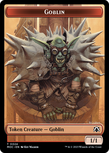 Goblin // Sliver Double-Sided Token [March of the Machine Commander Tokens] 