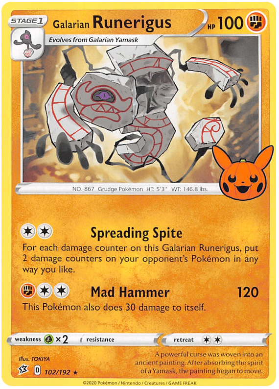 Galarian Runerigus (102/192) [Trick or Trade 2023] 
