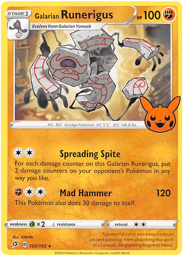 Galarian Runerigus (102/192) [Trick or Trade 2023] 
