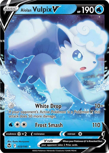 Alolan Vulpix V (033/195) [Sword &amp; Shield: Silver Tempest] 