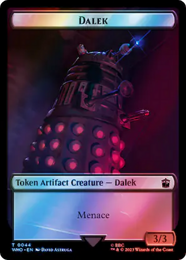 Dalek // Treasure (0063) Double-Sided Token (Surge Foil) [Doctor Who Tokens] 