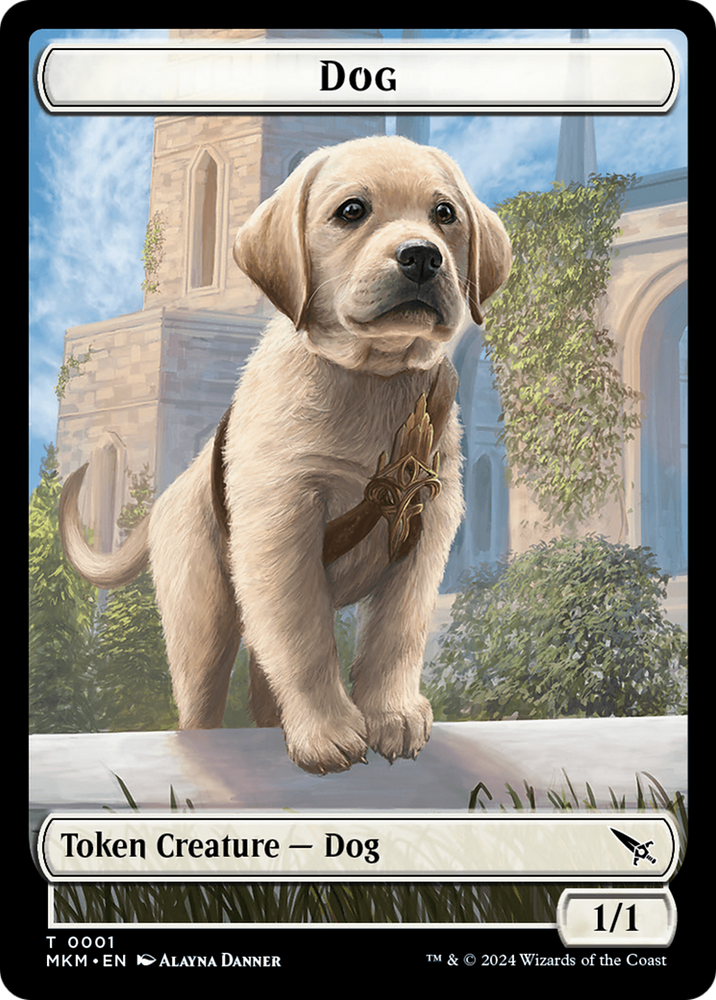 Dog Token [Murders at Karlov Manor Tokens] 