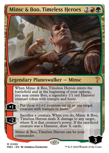 Minsc &amp; Boo, Timeless Heroes (White Border) [Mystery Booster 2] 