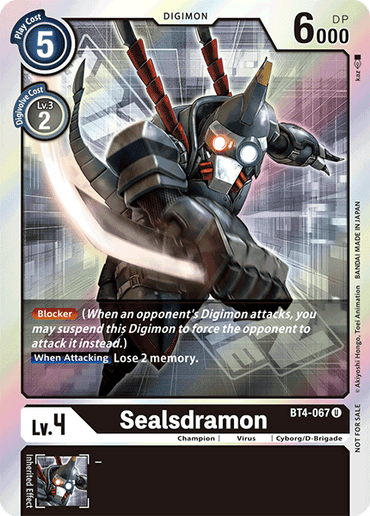 Sealsdramon [BT4-067] (Event Pack) [Great Legend Promos] 