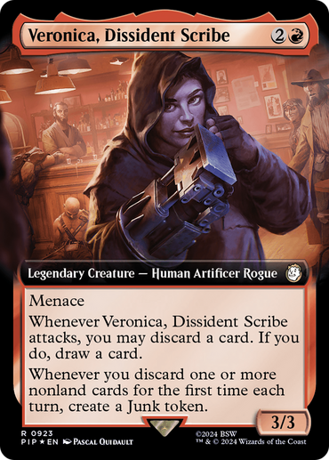 Veronica, Dissident Scribe (Extended Art) (Surge Foil) [Fallout] 