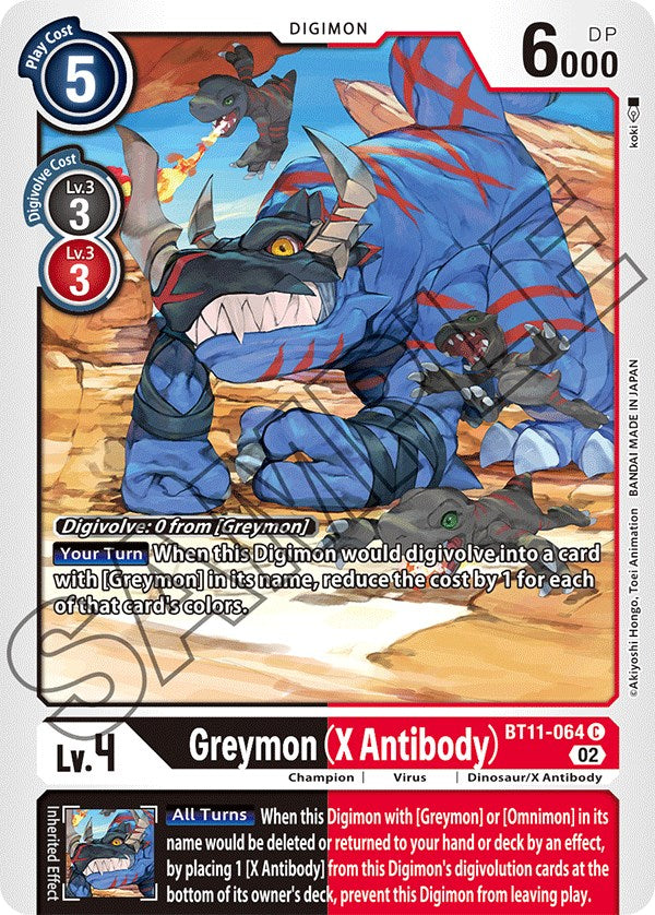 Greymon (X Antibody) [BT11-064] [Dimensional Phase] 