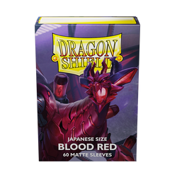 Dragon Shield: Japanese Size 60ct Sleeves - Blood Red (Matte) 