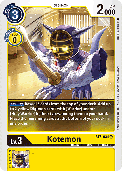 Kotemon [BT5-034] [Battle of Omni] 