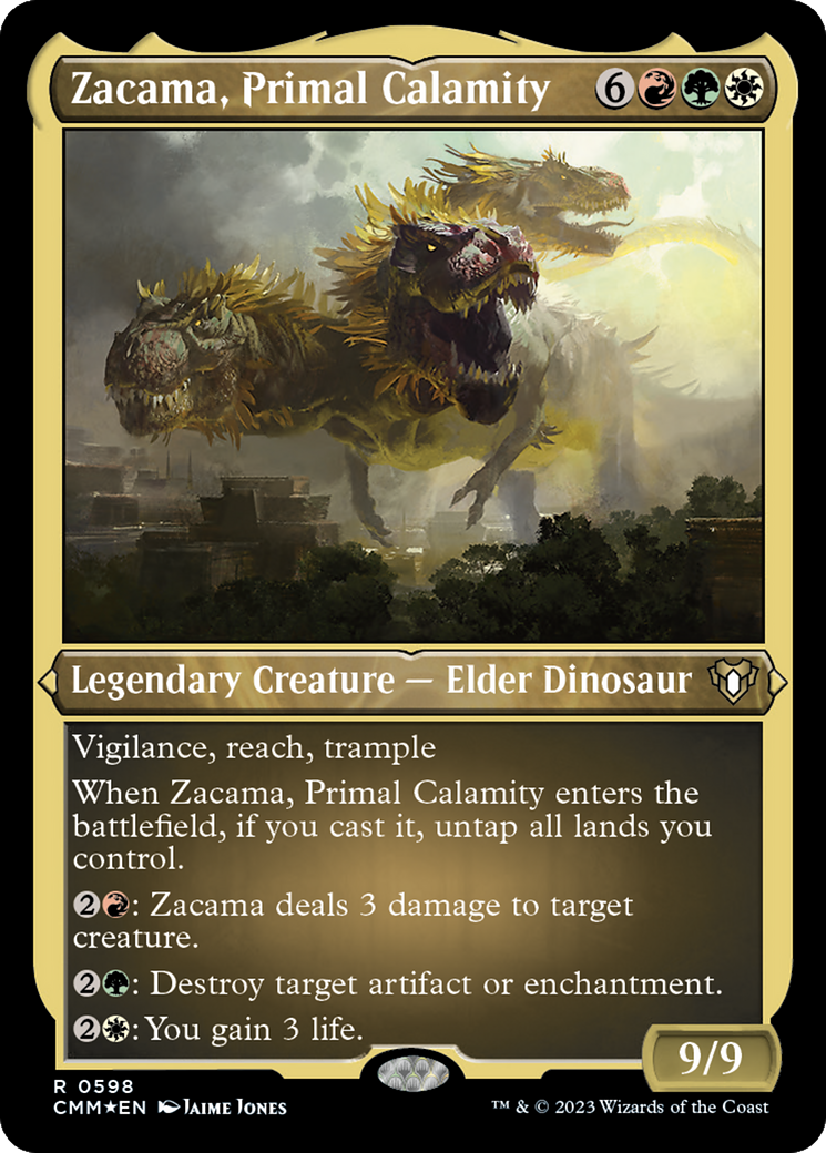 Zacama, Primal Calamity (Foil Etched) [Commander Masters] 