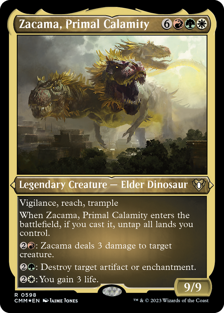 Zacama, Primal Calamity (Foil Etched) [Commander Masters] 