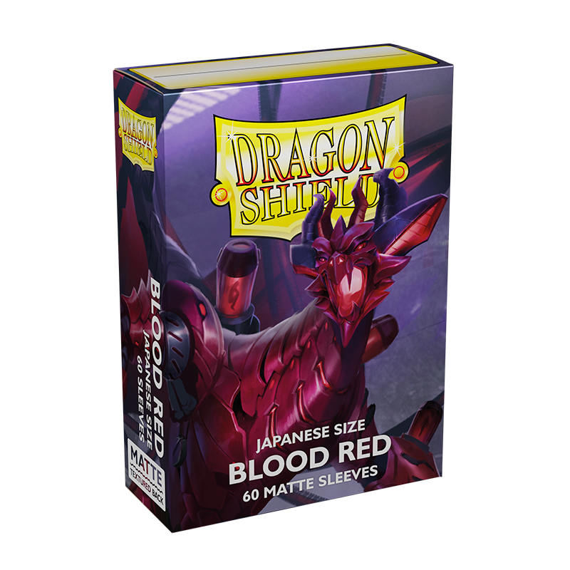 Dragon Shield: Japanese Size 60ct Sleeves - Blood Red (Matte) 