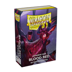 Dragon Shield: Japanese Size 60ct Sleeves - Blood Red (Matte) 