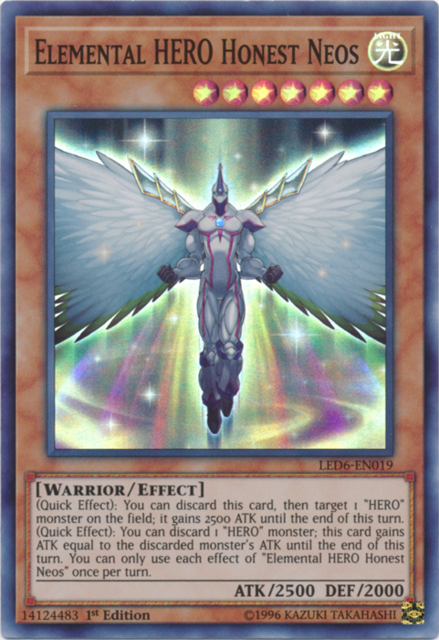 Elemental Hero Honest Neos [LED6-EN019] Super Rare 