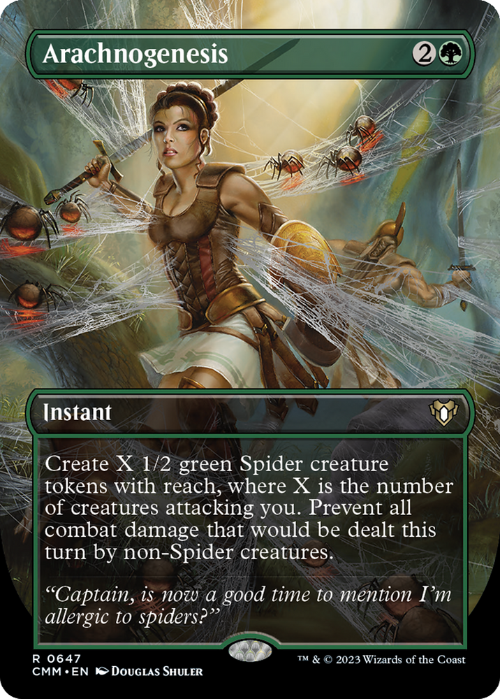 Arachnogenesis (Borderless Alternate Art) [Commander Masters] 