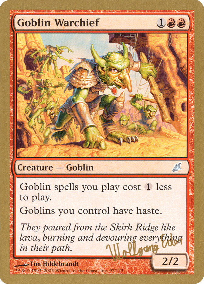 Goblin Warchief (Wolfgang Eder) [World Championship Decks 2003] 