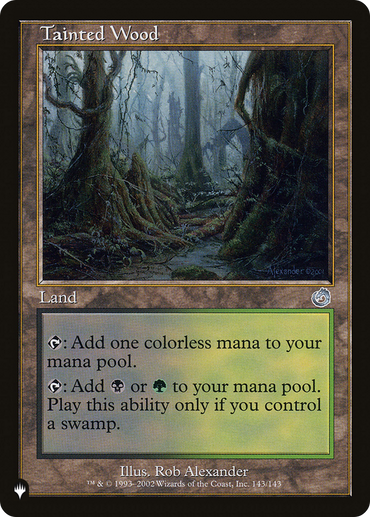 Tainted Wood [The List Reprints] 