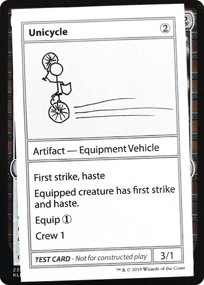 Unicycle (2021 Edition) [Mystery Booster Playtest Cards] 