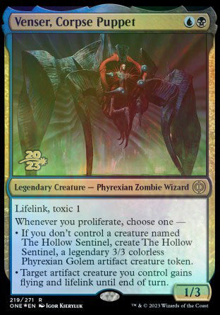 Venser, Corpse Puppet [Phyrexia: All Will Be One Prerelease Promos] 