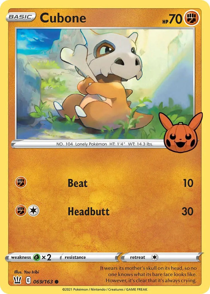 Cubone (069/163) [Trick or Trade] 
