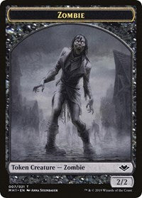 Zombie // Golem Double-Sided Token [Modern Horizons Tokens] 