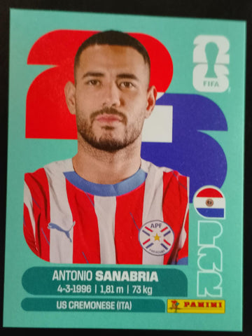 #PAR020 | Panini | Fifa World Cup Stickers | 2026 | Antonio SANABRIA | Paraguay