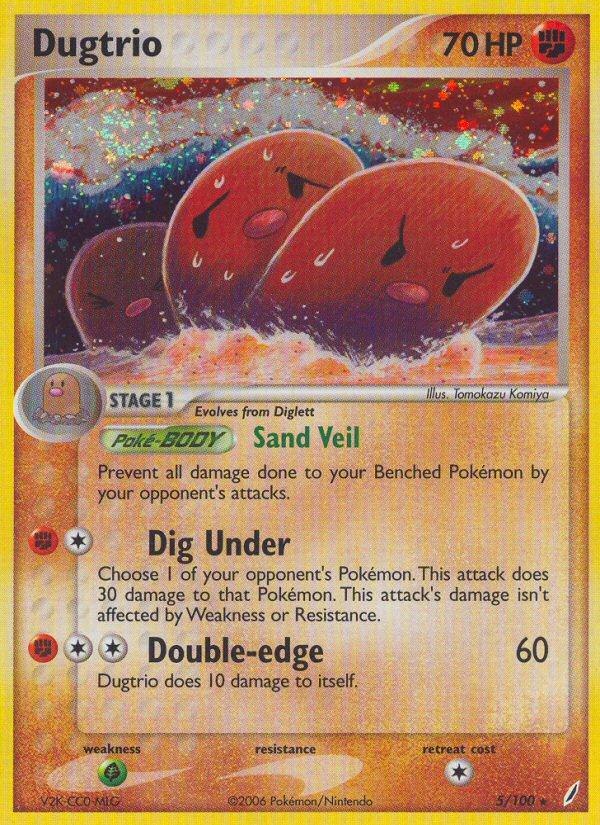 Dugtrio (5/100) [EX: Crystal Guardians] 