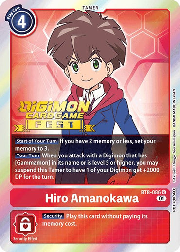 Hiro Amanokawa [BT8-086] (Digimon Card Game Fest 2022) [New Awakening Promos] 