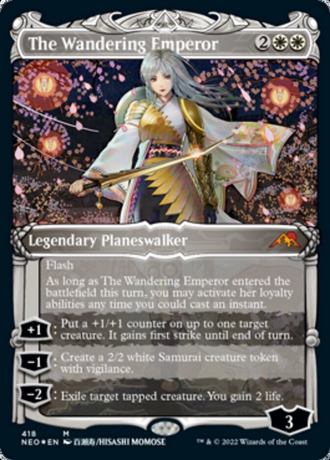 The Wandering Emperor (Showcase) (Foil Etched) [Kamigawa: Neon Dynasty] 