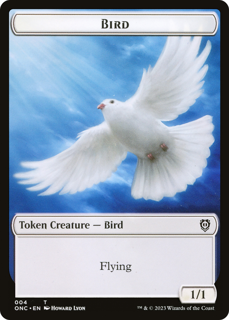 Bird // Cat Double-Sided Token [Phyrexia: All Will Be One Commander Tokens] 