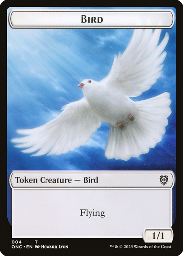 Bird // Cat Double-Sided Token [Phyrexia: All Will Be One Commander Tokens] 