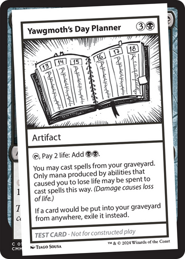 Yawgmoth's Day Planner [Mystery Booster 2 Playtest Cards] 