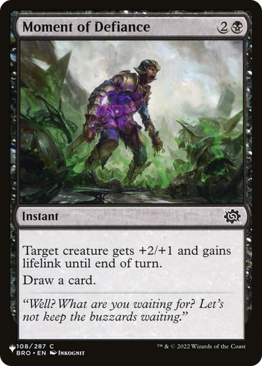 Moment of Defiance [The List Reprints] 