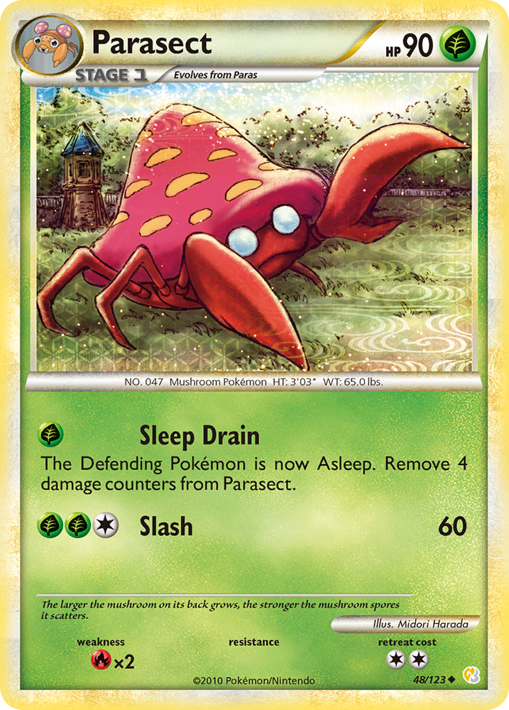 Parasect (48/123) [HeartGold &amp; SoulSilver: Base Set] 