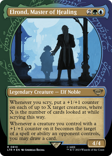 Elrond, Master of Healing (Showcase) (Surge Foil) [The Lord of the Rings: Tales of Middle-Earth] 