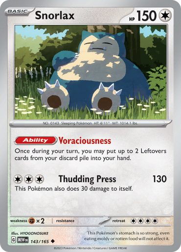 Snorlax (143/165) [Scarlet & Violet: 151]