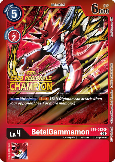 BetelGammamon [BT8-013] (2023 Regionals Champion) [New Awakening Promos] 