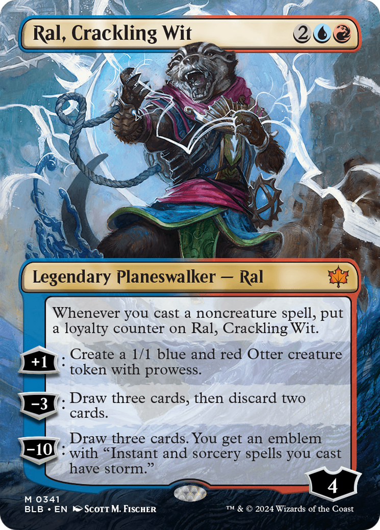 Ral, Crackling Wit (Borderless) [Bloomburrow] 