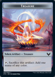 Spirit // Treasure Double-Sided Token [Strixhaven: School of Mages Tokens] 