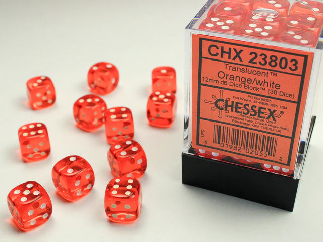 Chessex Translucent Orange/White