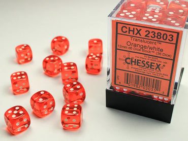 Chessex Translucent Orange/White