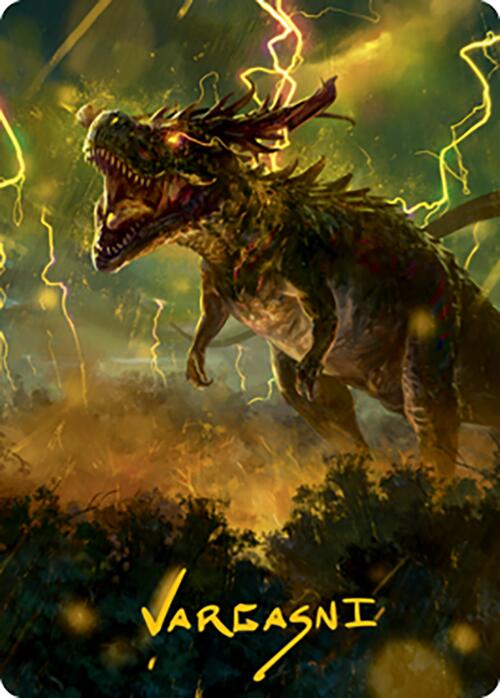 Thrasta, Tempest's Roar Art Card (42) (Gold-Stamped Signature) [Modern Horizons 2 Art Series] 