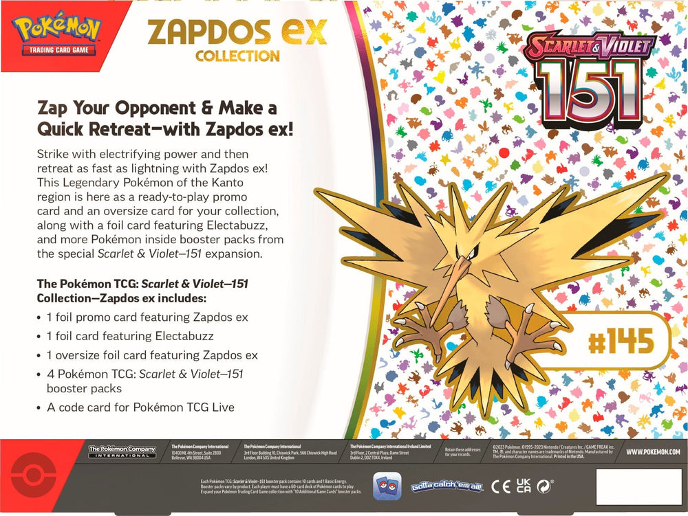 Scarlet &amp; Violet: 151 - Zapdos ex Box - Spanish 