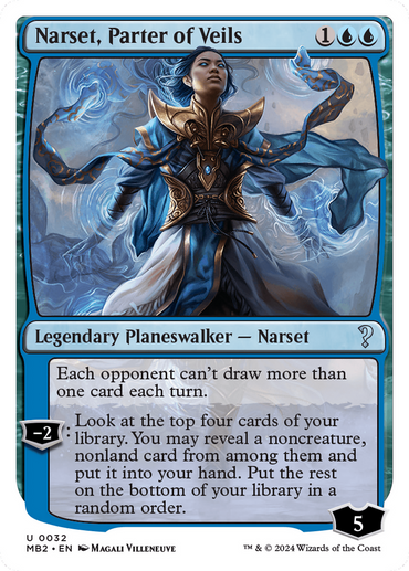 Narset, Parter of Veils (White Border) [Mystery Booster 2] 