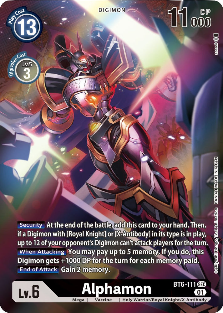 Alphamon [BT6-111] (Alternative Art) [Xros Encounter] 