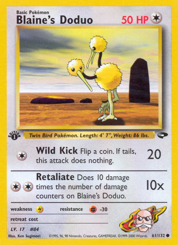 Blaine's Doduo (61/132) [Gym Challenge 1st Edition] 