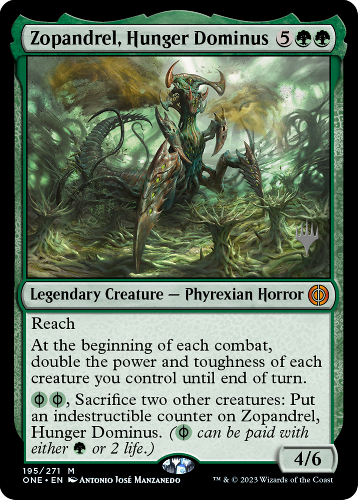 Zopandrel, Hunger Dominus (Promo Pack) [Phyrexia: All Will Be One Promos] 