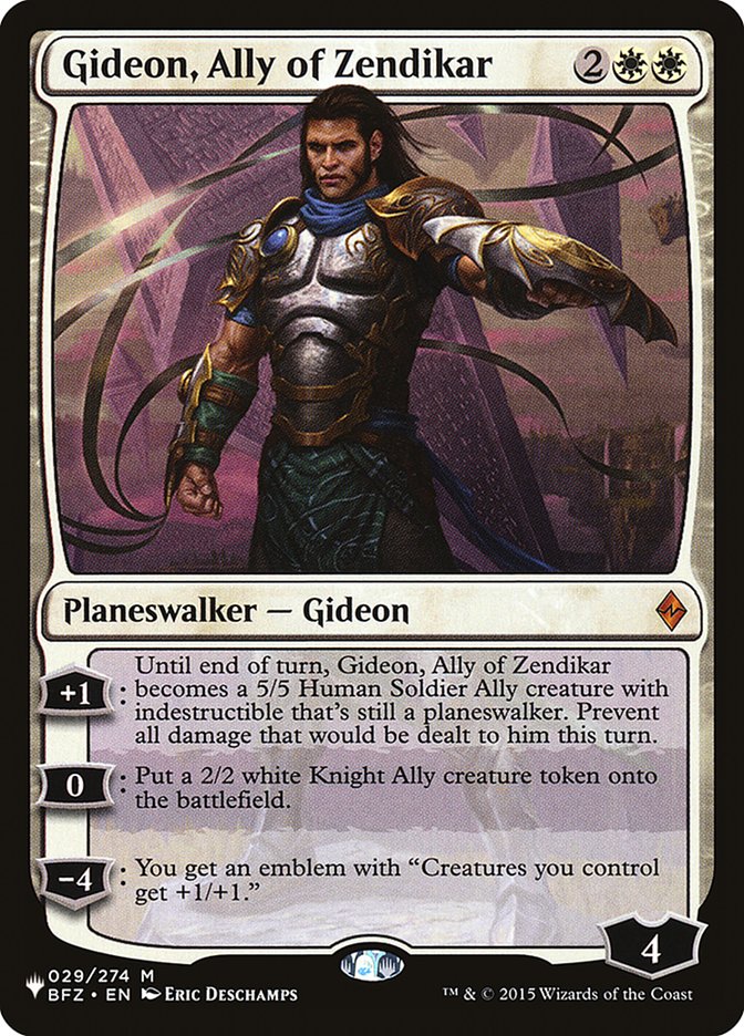 Gideon, Ally of Zendikar [The List] 