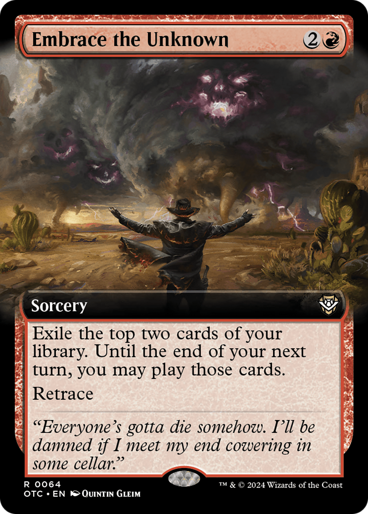 Embrace the Unknown (Extended Art) [Outlaws of Thunder Junction Commander] 