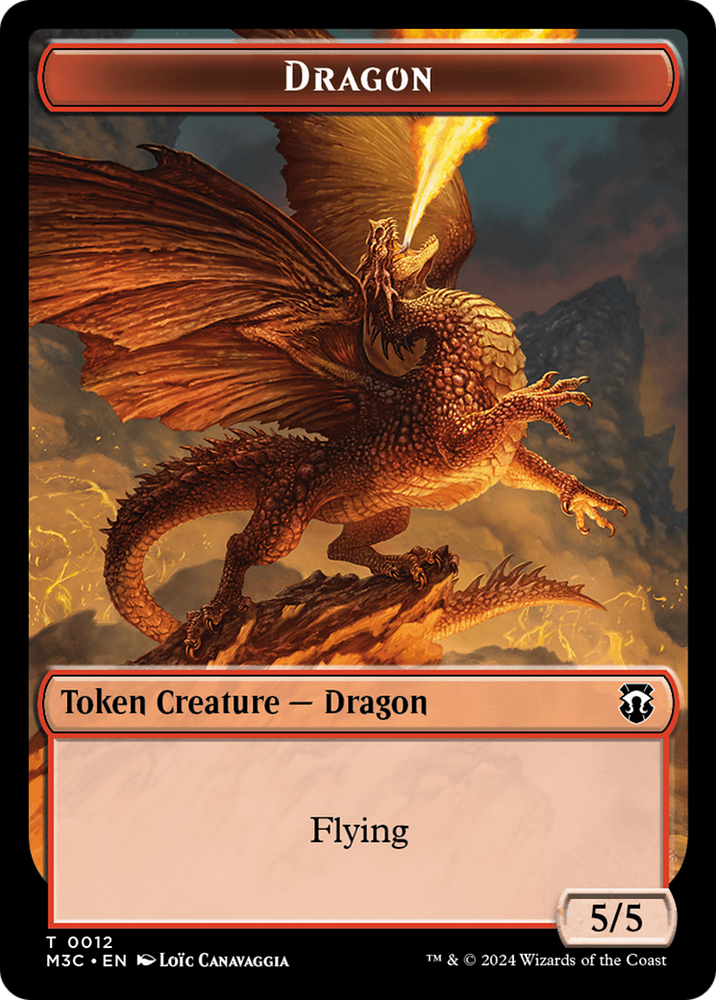 Shapeshifter (0008) (Ripple Foil) // Dragon Double-Sided Token [Modern Horizons 3 Commander Tokens] 